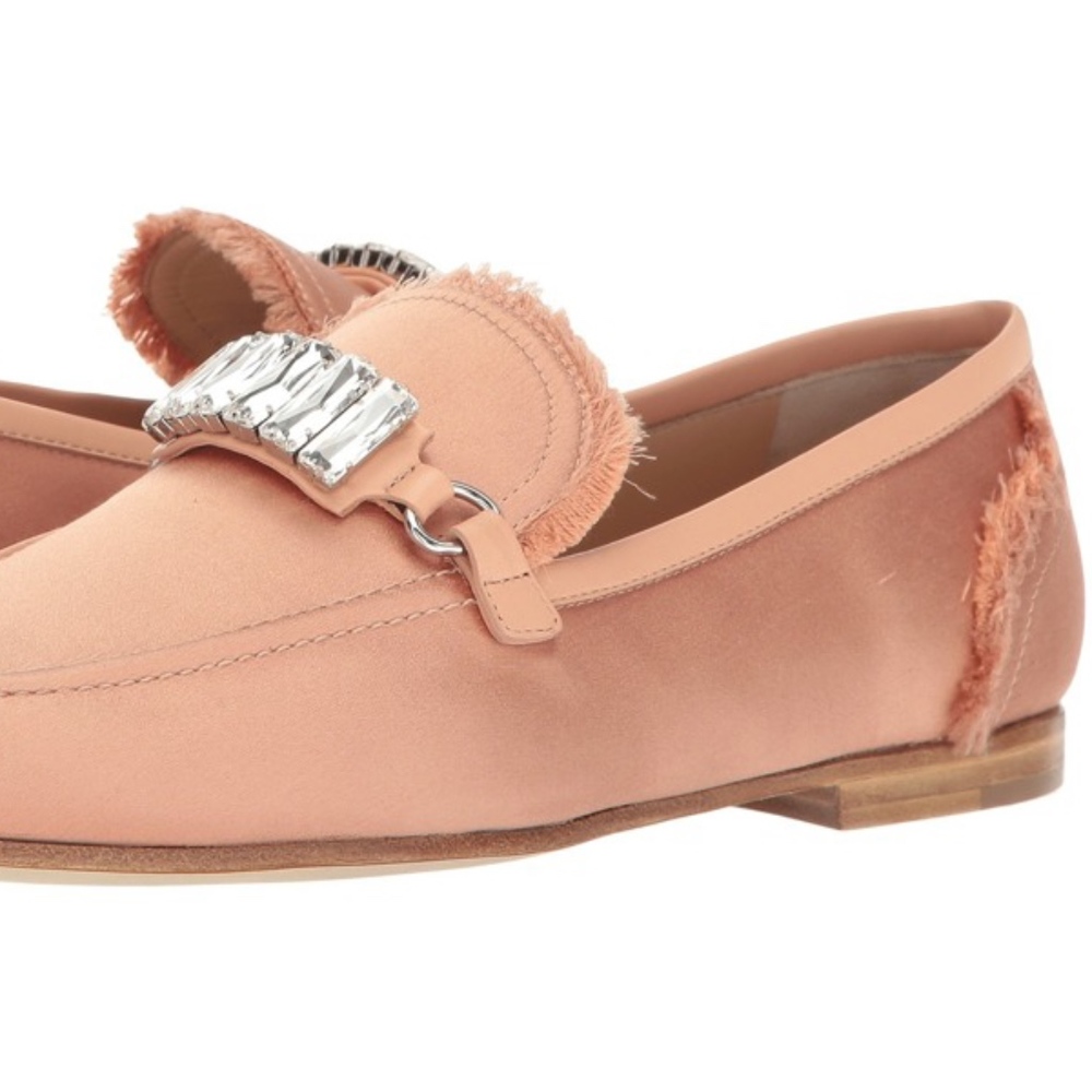 Giuseppe Zanotti Blush Pink NIB Slipper Flats ➡️SEE Size Notes $950 Raso Salmone - Picture 12 of 16